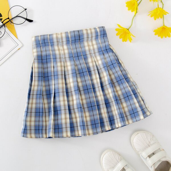 

Toddler Girls Tartan Pleated Skirt, Multicolor
