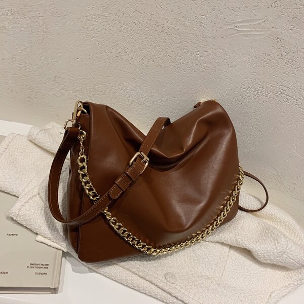 

Minimalist Shoulder Bag, Coffee brown