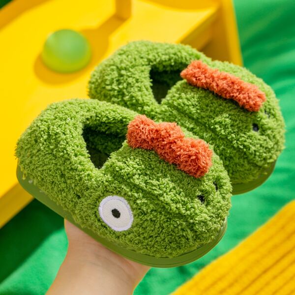 

Boys Cartoon Design Home Slippers, Green