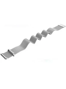 1 Pieza Correa De Reloj De Malla De 22mm De Ancho - Plateado - Ver 5