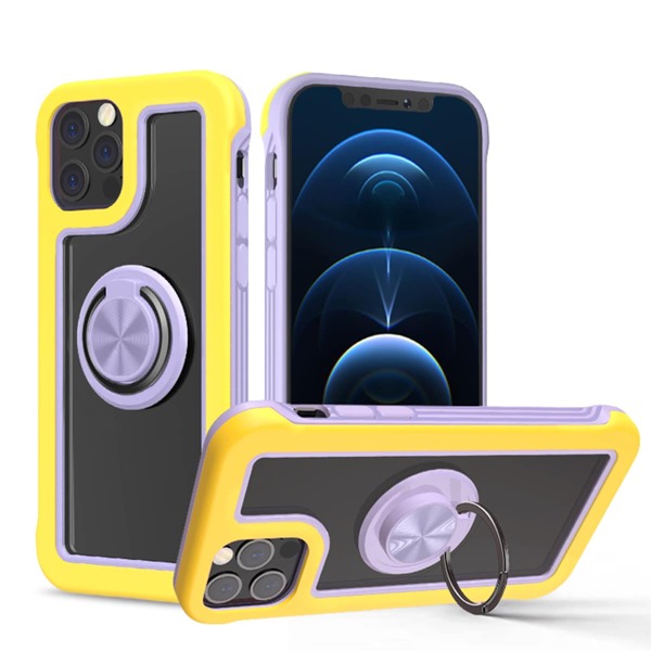

Contrast Frame Phone Case With Ring Holder, Multicolor