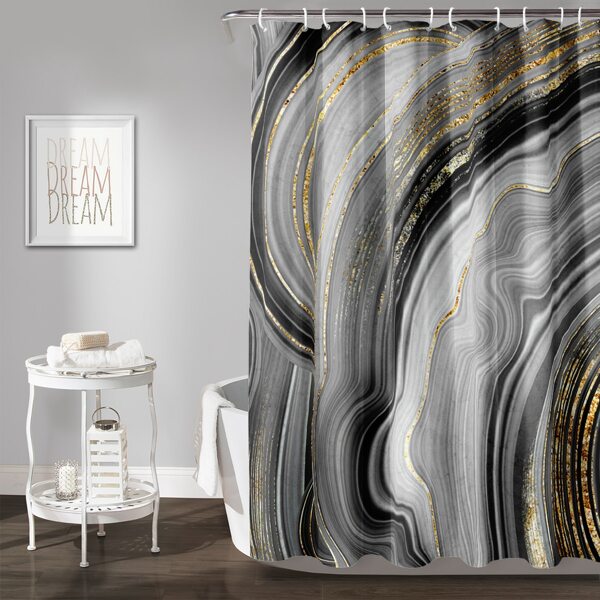 

Marble Pattern Shower Curtain, Multicolor