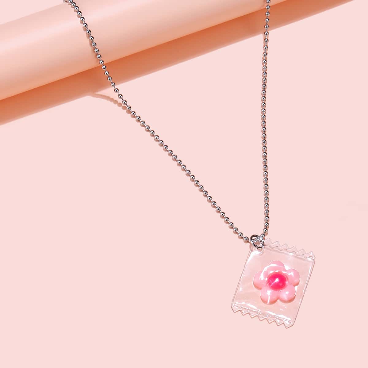 

Floral Decor Chain Necklace, Multicolor