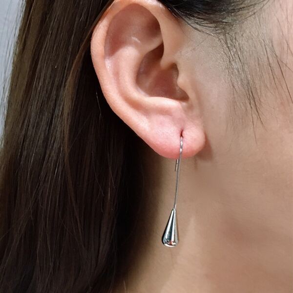 

14K Позолоченные серьги с каплями воды, Серебряные