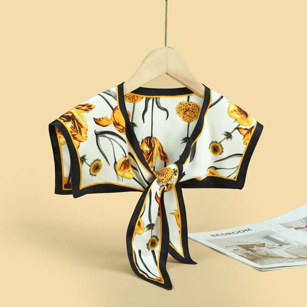 

Floral Print Shawl Scarf, Multicolor