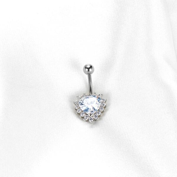 

Halloween Zircon Decor Navel Belly Ring, Silver
