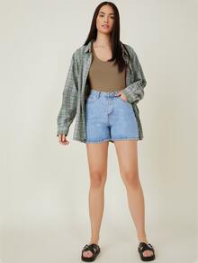 SHEIN Body unicolor ajustado - Marrón Mocha - Ver 3