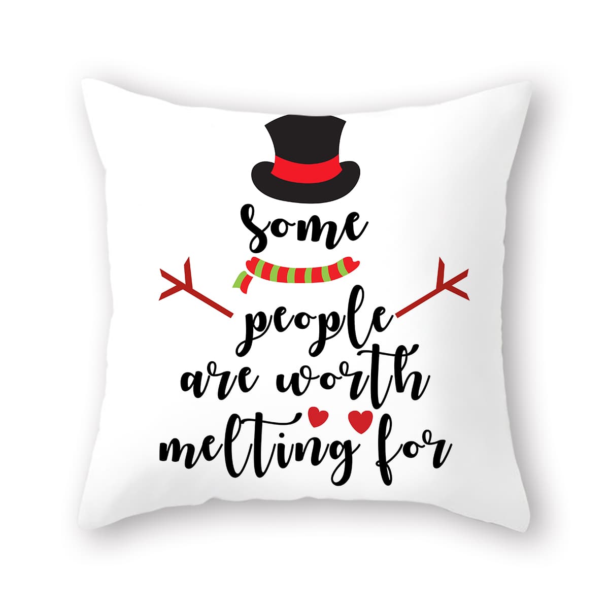 

Christmas Print Cushion Cover Without Filler, Multicolor