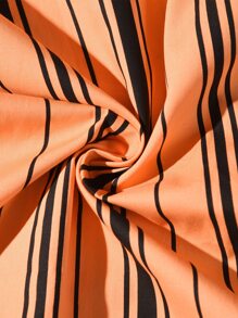 ROMWE MEN Hombres Camisa de rayas verticales - Multicolor - Ver 5