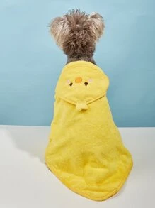Chick Design Pet Bath Towel - Yellow - View 5