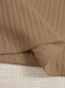 SHEIN EZwear 素色螺紋針織背心上衣