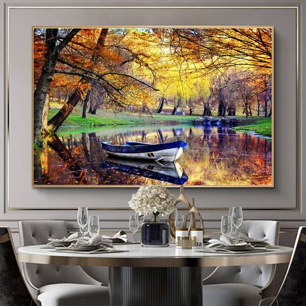 

Scenery Print DIY Diamond Unframed Painting, Multicolor