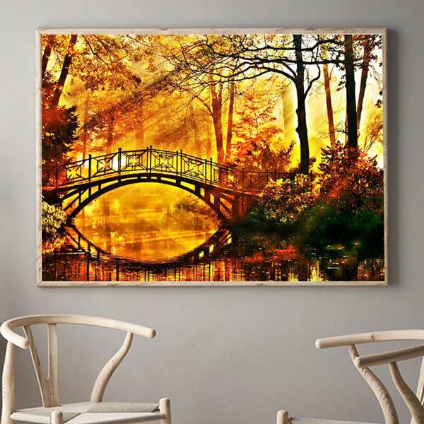 

Scenery Print DIY Diamond Unframed Painting, Multicolor
