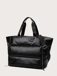 Bolsa De Viaje Acolchada De Gran Capacidad - Negro - Ver 6