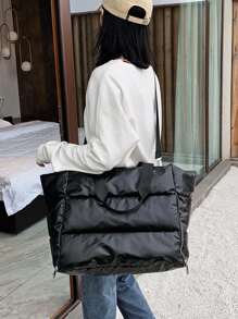 Bolsa De Viaje Acolchada De Gran Capacidad - Negro - Ver 7