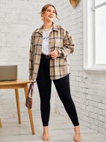 Calvaya Hơn Áo sơ mi In kẻ sọc Thả vai - Nhiều màu - Xem 3