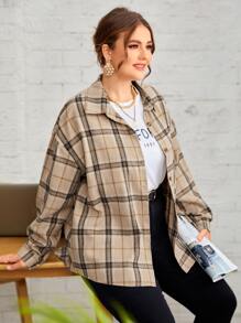 Calvaya Hơn Áo sơ mi In kẻ sọc Thả vai - Nhiều màu - Xem 5