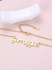 1pc European And American Style Fashionable Personality And Necklace With English Lettering