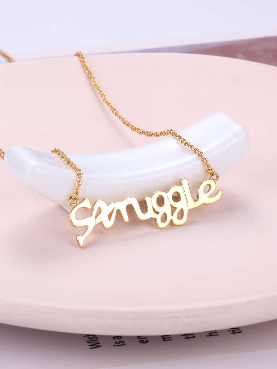 1pc European And American Style Fashionable Personality And Necklace With English Lettering