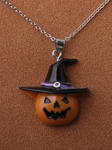Collar con accesorio Halloween calabaza - Multicolor - Ver 1
