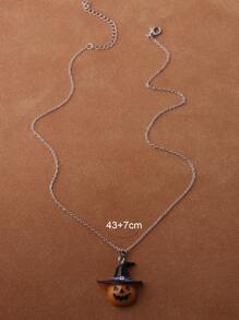 Collar con accesorio Halloween calabaza - Multicolor - Ver 4