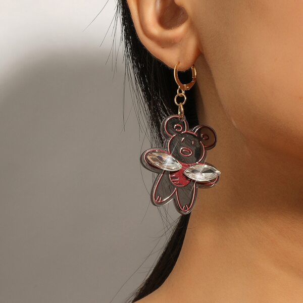 

Bear Charm Drop Earrings, Multicolor