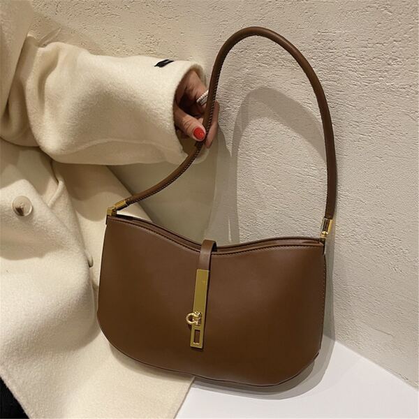 

Metal Decor Square Bag, Coffee brown