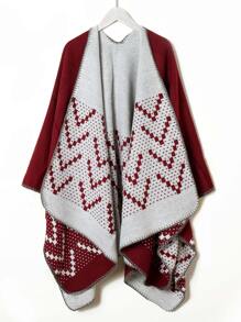 Khăn choàng họa tiết Chevron - Đỏ - Xem 1