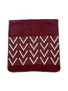 Khăn choàng họa tiết Chevron - Đỏ - Xem 2