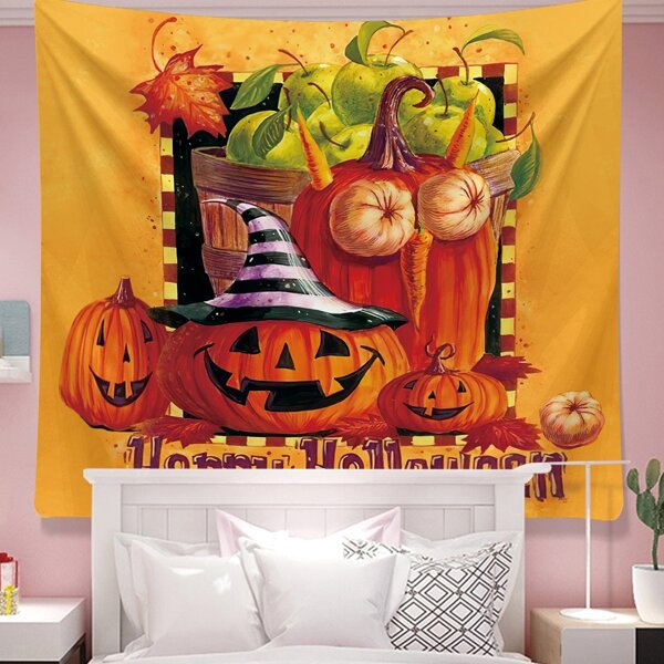 

Halloween Pumpkin Tapestry, Multicolor
