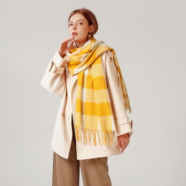 

Plaid Print Scarf, Multicolor