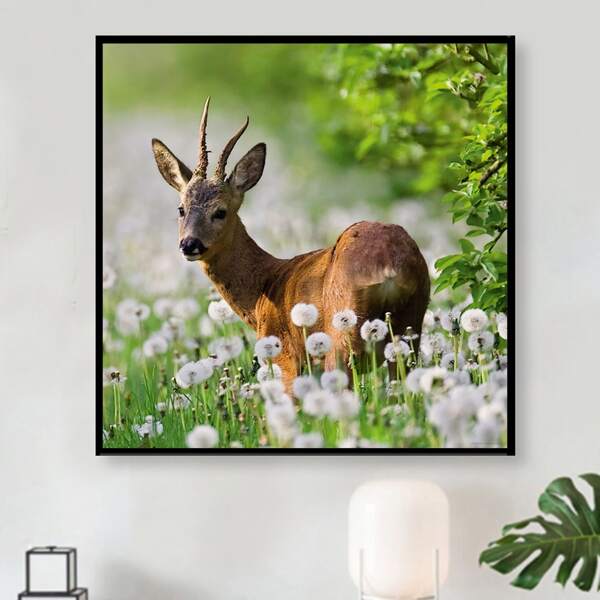 

Deer Print DIY Diamond Unframed Painting, Multicolor