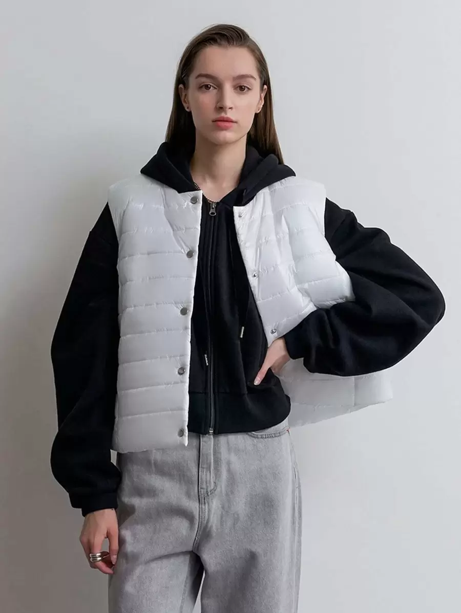 SHEIN COLDBREAK 前扣无袖棉袄