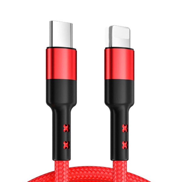 

1M Braided Data Cable For iPhone, Red