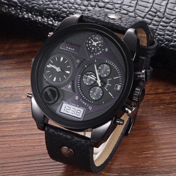 

Men Triple Dial Date Quartz Watch