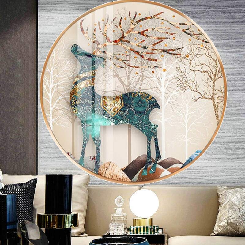 

Elk Print Cross Stitch, Multicolor
