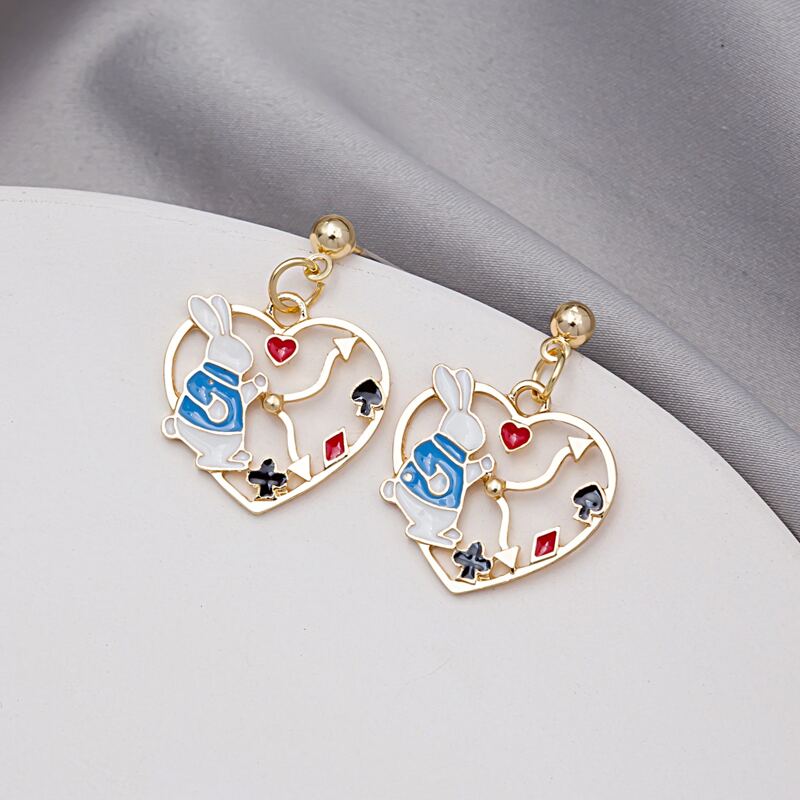

Rabbit Drop Earrings, Multicolor