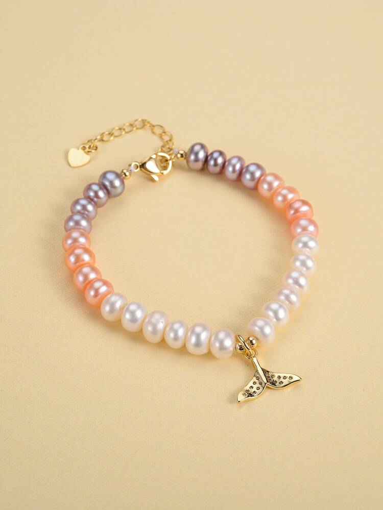 Pulsera con diseño de cola de pez - Amarillo Oro - Añade 2