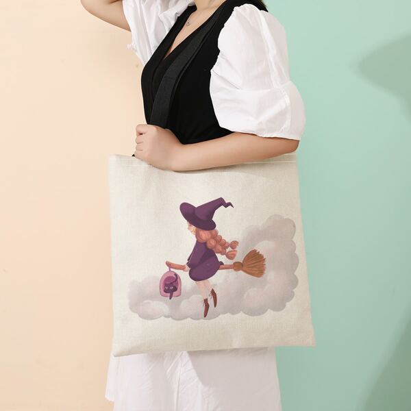 

Halloween Graphic Shopper Bag, Multicolor
