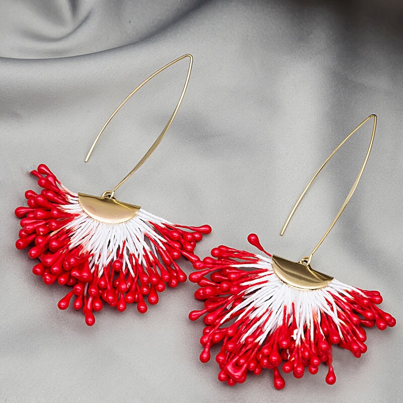 

Tassel Decor Earrings, Red