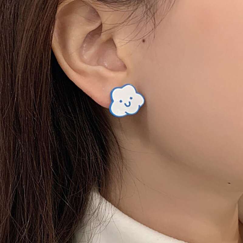 

Cloud Stud Earrings, Multicolor