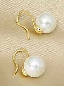 2pairs Faux Pearl Decor Earrings - Multicolor - View 3