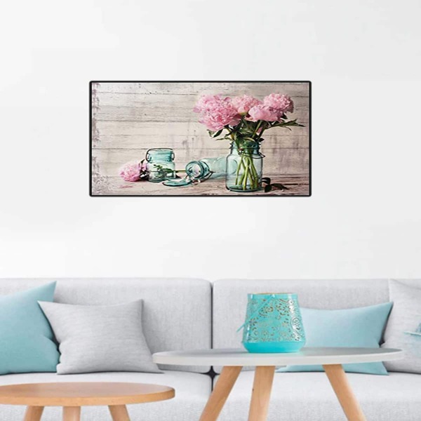 

Flower Print DIY Diamond Unframed Painting, Multicolor