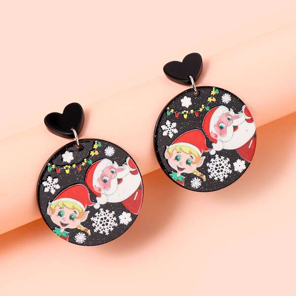 

Santa Claus Drop Earrings, Multicolor