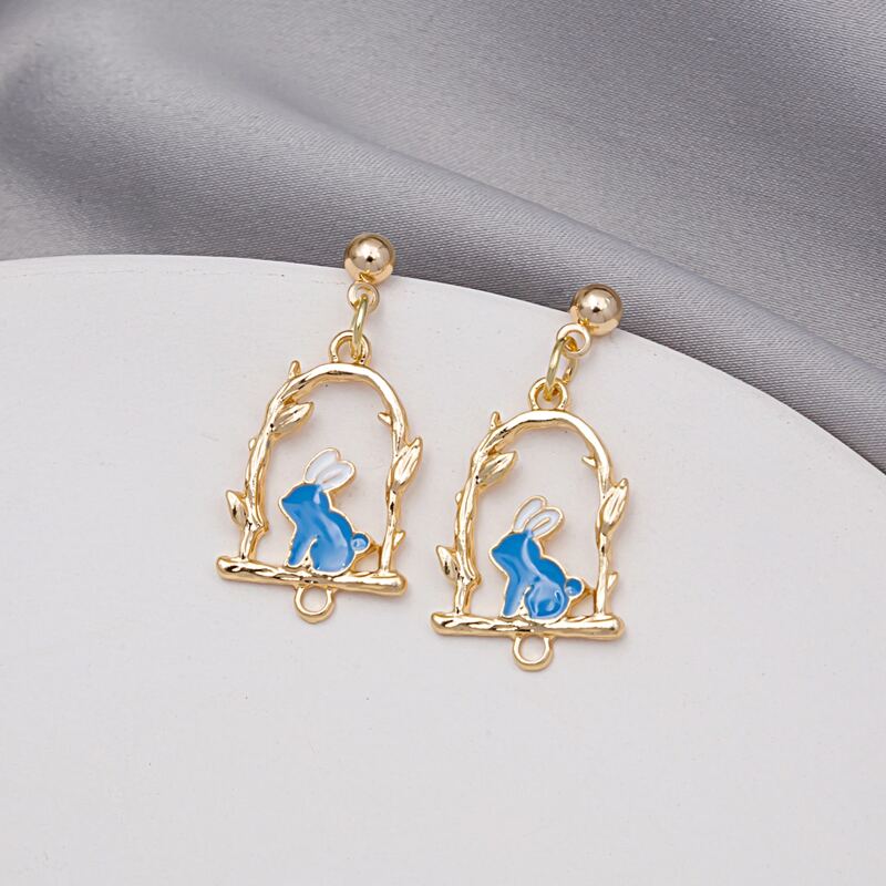 

Rabbit Drop Earrings, Multicolor