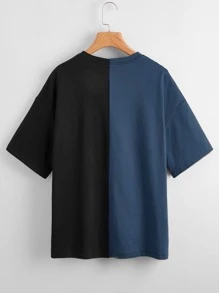 Camiseta de hombros caídos con estampado de dibujos animados