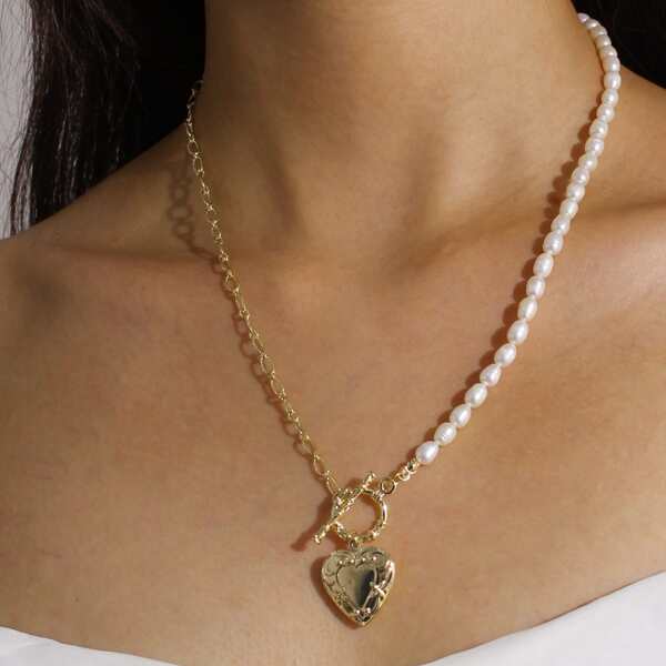 

16K Gold Plated Natural Pearl Beaded Necklace, Multicolor