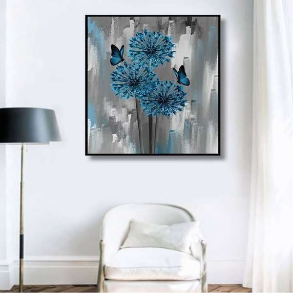 

Butterfly Print DIY Diamond Unframed Painting, Multicolor