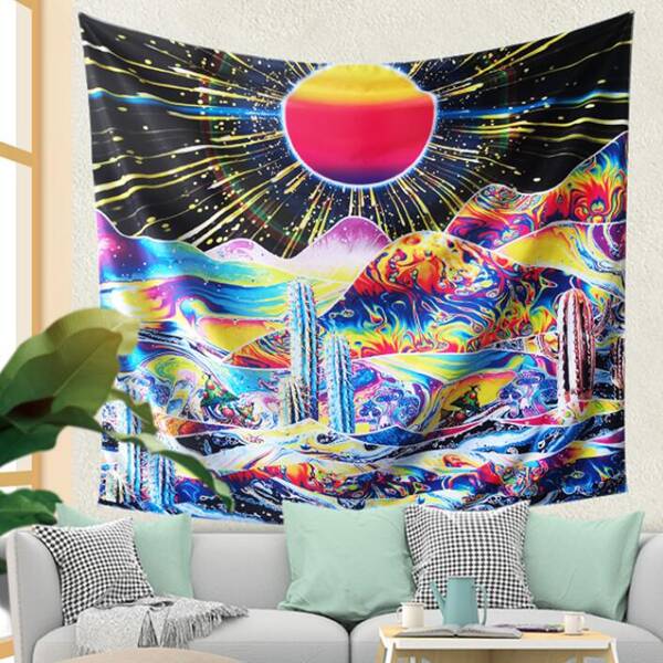 

Mountain Print Tapestry, Multicolor