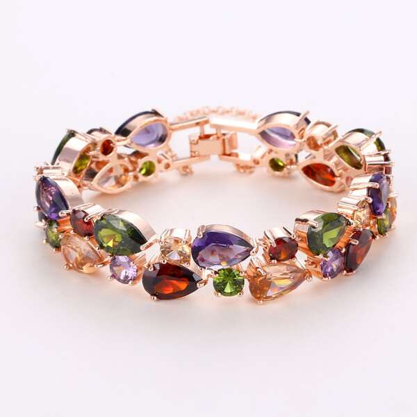 

Zircon Decor Bracelet, Rose gold